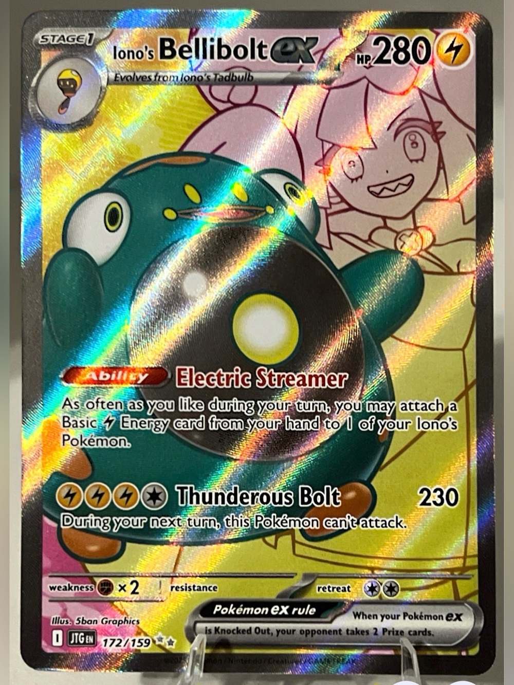Pokémon TCG: Journey Together - IONO’S BELLIBOLT EX 172/159 NM
